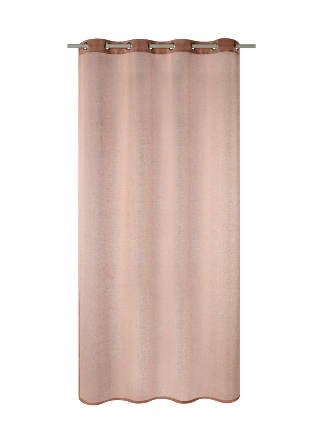 Voilage Lin LINAE coloris rose nude 140 x 260 cm