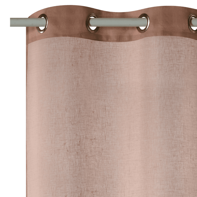 Voilage Lin LINAE coloris rose nude 140 x 260 cm