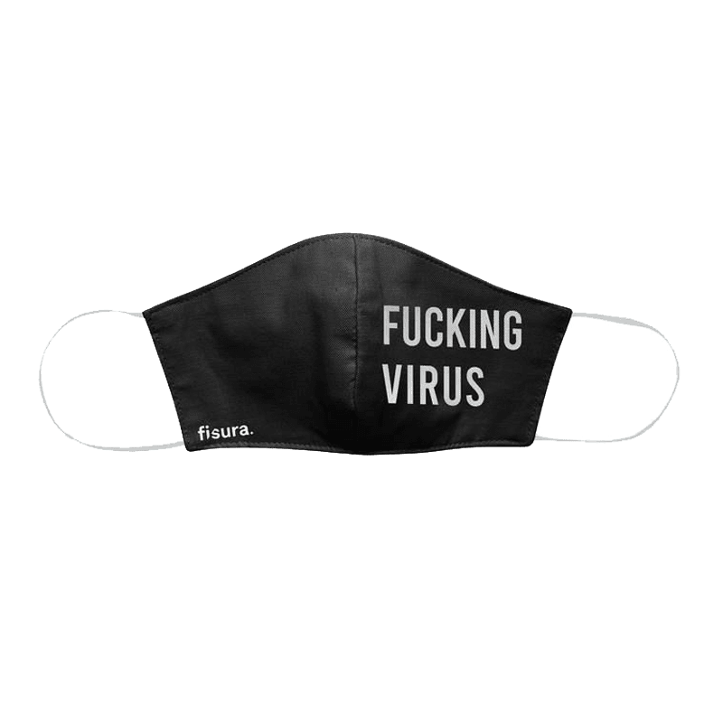 Masque tissu Fray Noir