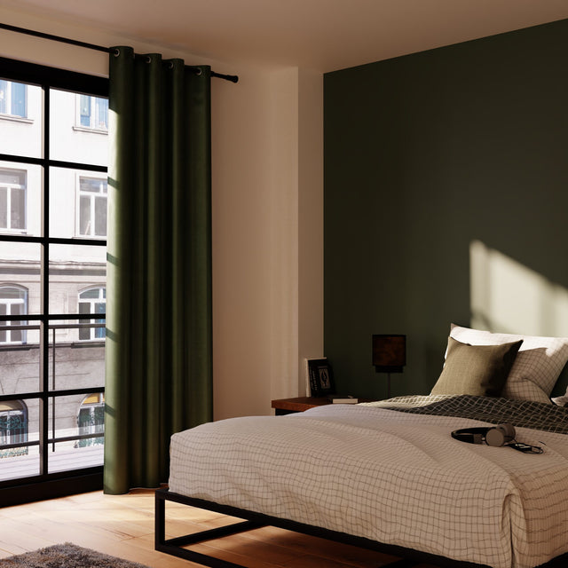 4MURS Rideau occultant HUGO coloris kaki 140 x 260 cm