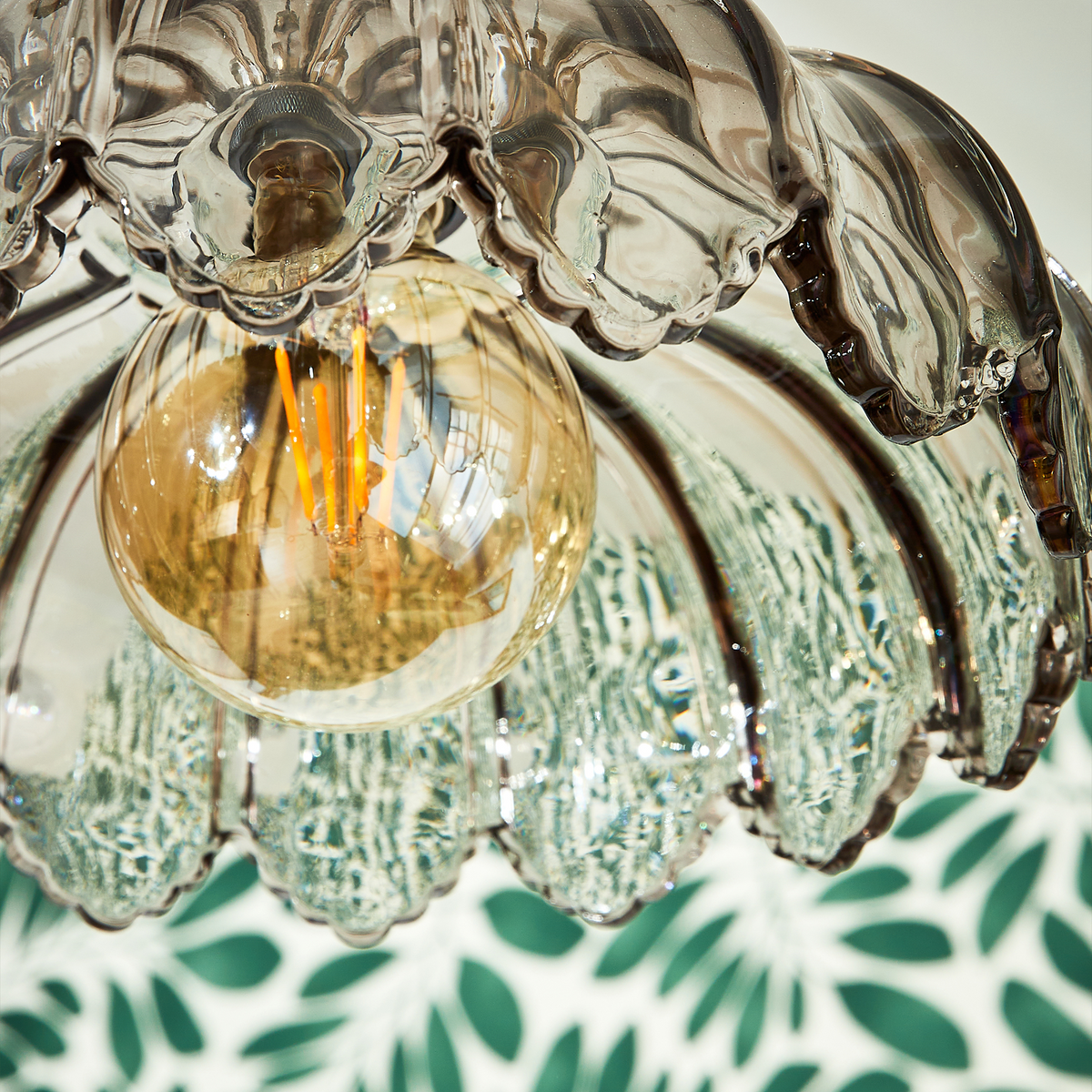 Suspension Virgo Verre fumé