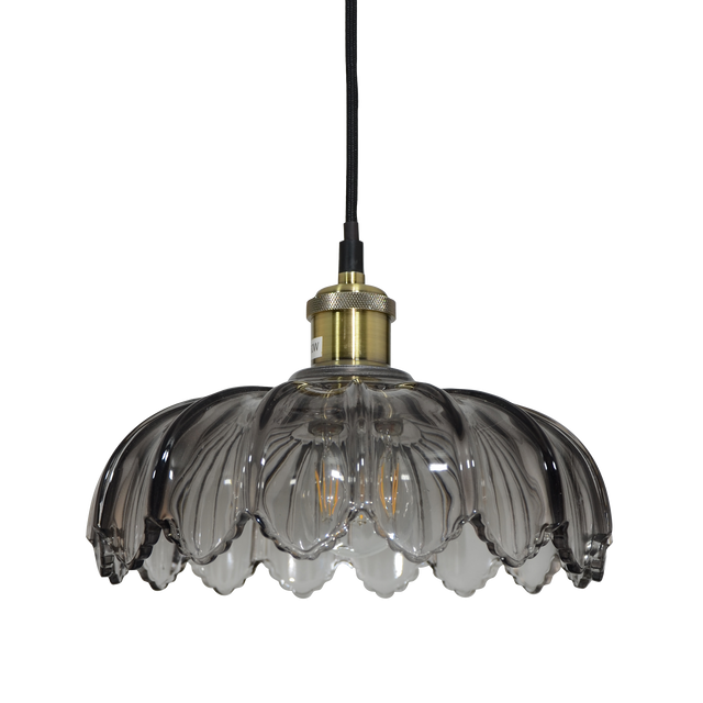 Suspension VIRGO coloris verre fumé 25 x 26 cm