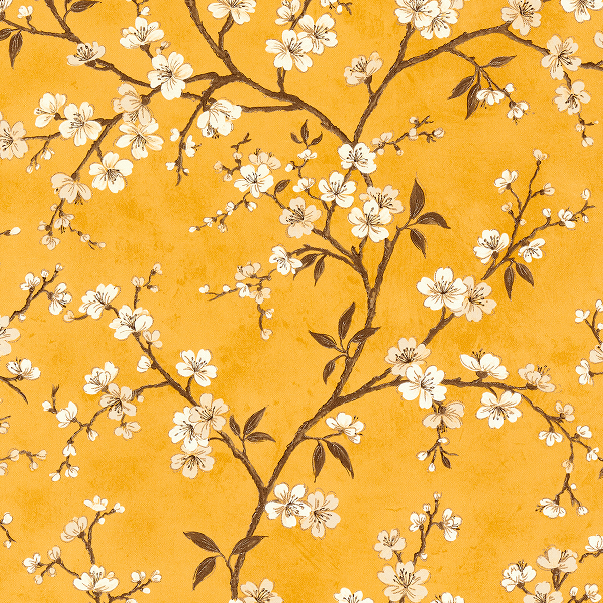 Papier peint intissé Florentine blossom Safran