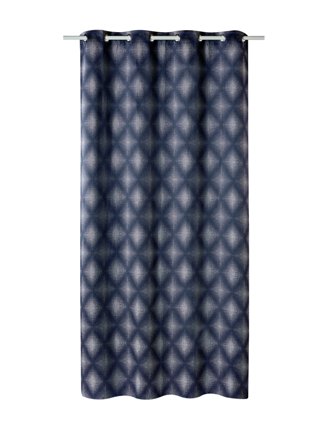 Rideau ASSELA coloris indigo 140 x 260 cm