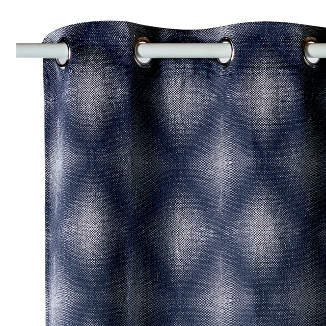 Rideau ASSELA coloris indigo 140 x 260 cm