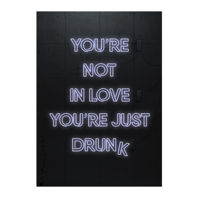 4MURS Tableau en verre You're not in love Noir