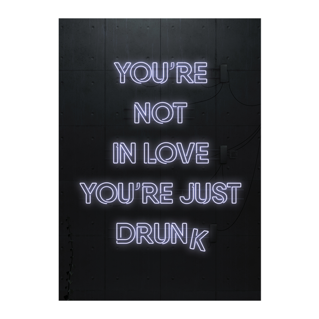 4MURS Tableau en verre YOU'RE NOT IN LOVE coloris noir
