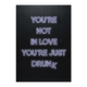 4MURS Tableau en verre You're not in love Noir