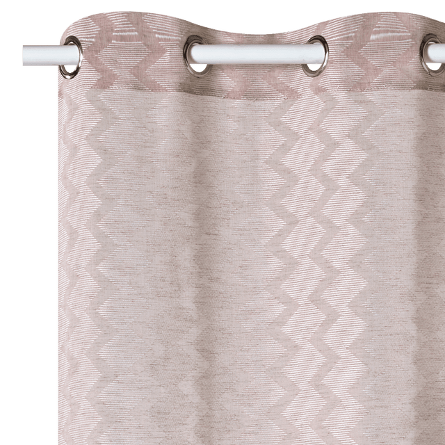 Voilage GHARDAIA coloris beige rosé 140 x 240 cm