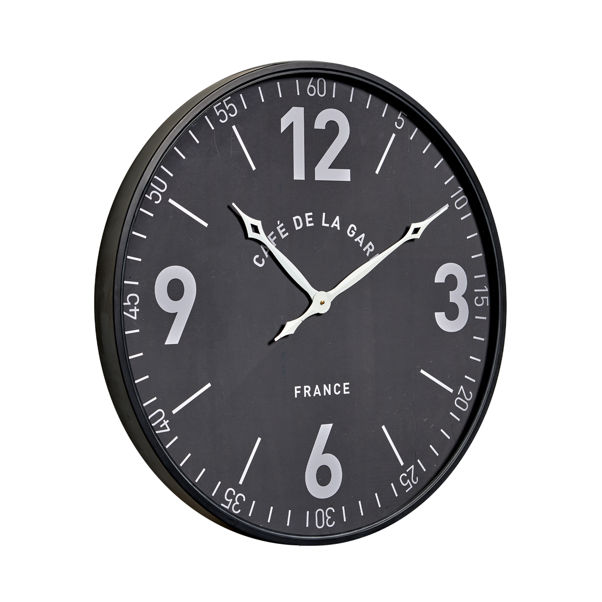 4MURS Horloge Cafe de la gare Noir