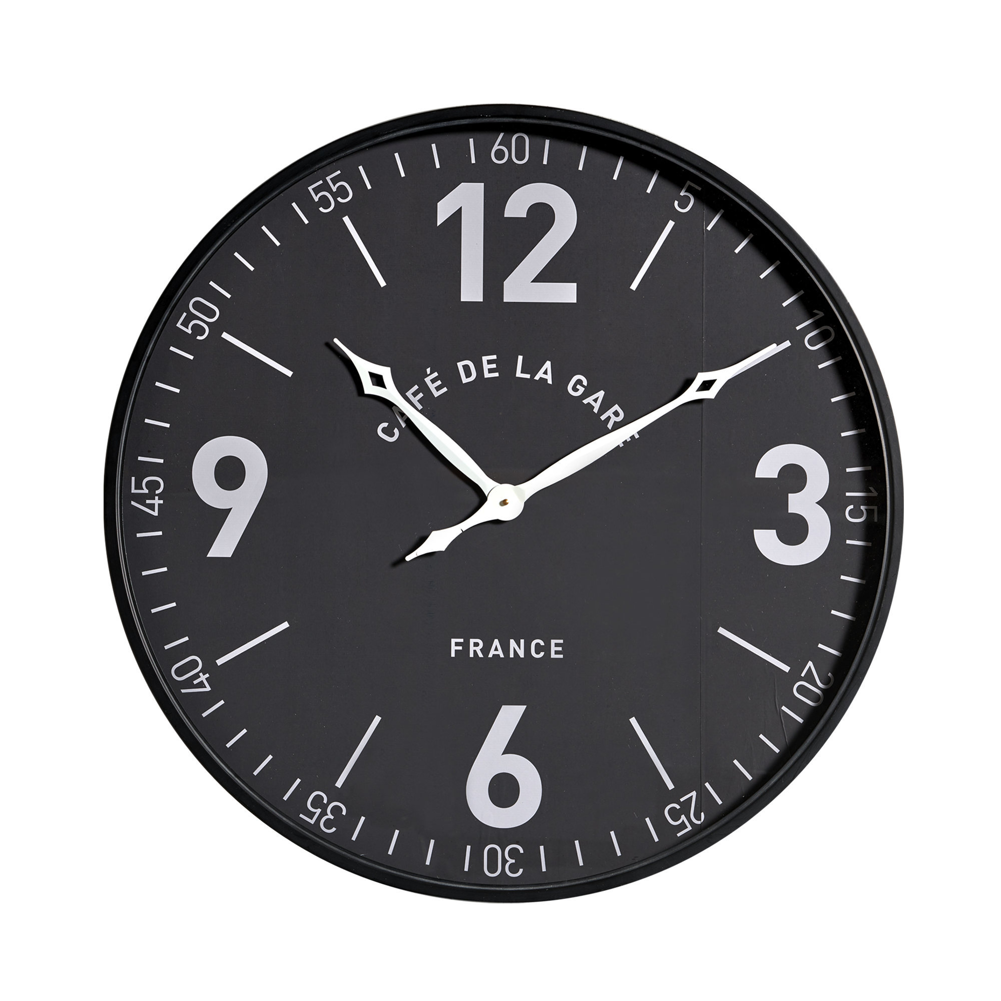 4MURS Horloge CAFE DE LA GARE coloris noir