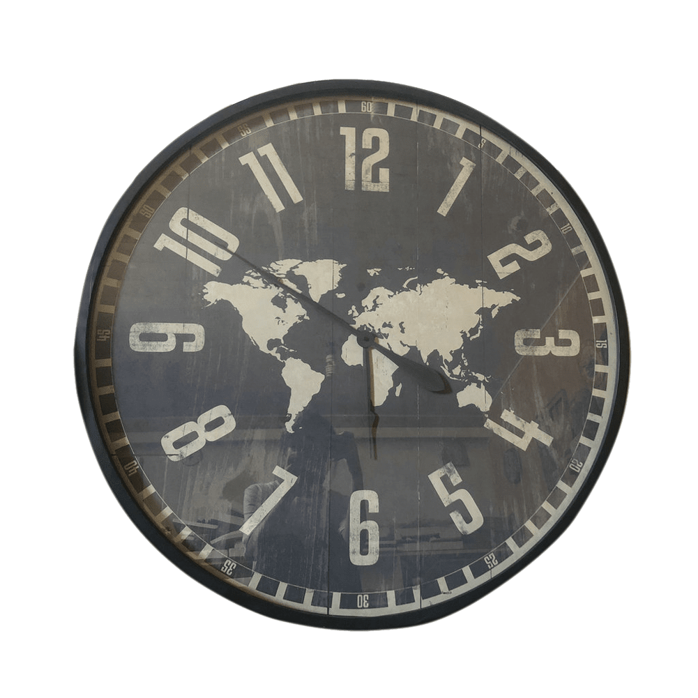 4MURS Horloge WORLD coloris noir