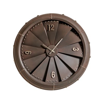 4MURS Horloge en métal Ventilo Brun métallisé