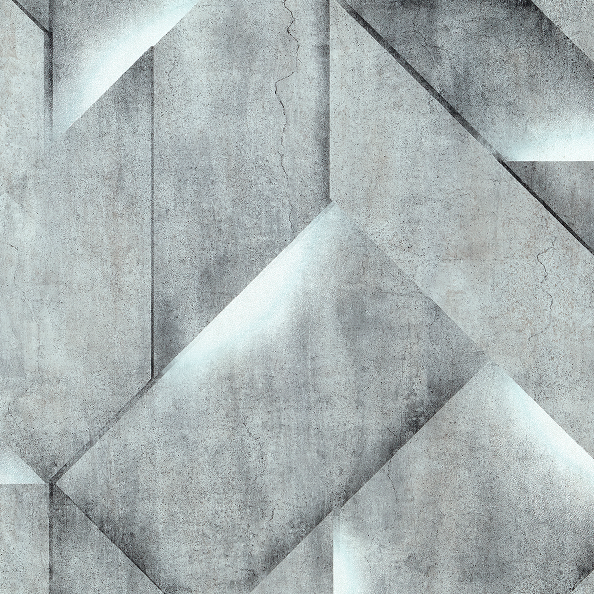 Papier peint intissé Downtown Gris béton