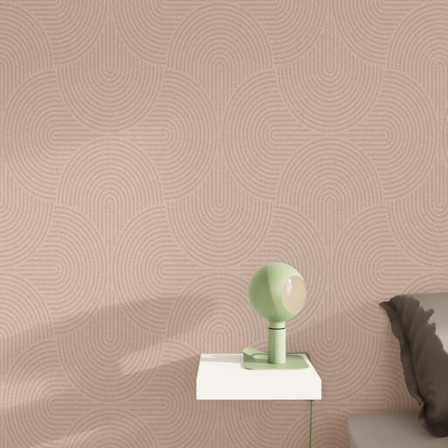 Papier peint intissé RAFAELLA coloris rose poudré