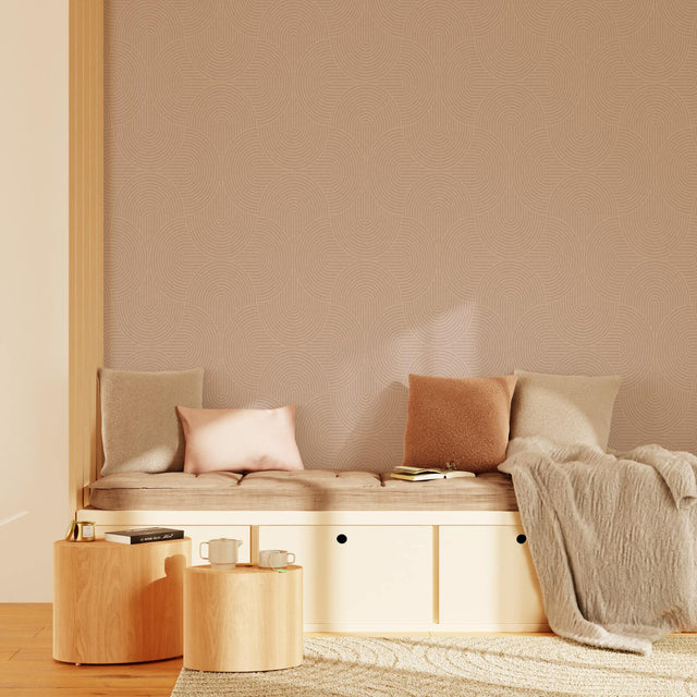 Papier peint intissé RAFAELLA coloris rose poudré