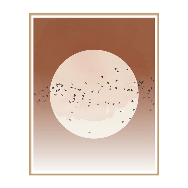 4MURS Tableau SOLEIL OISEAUX