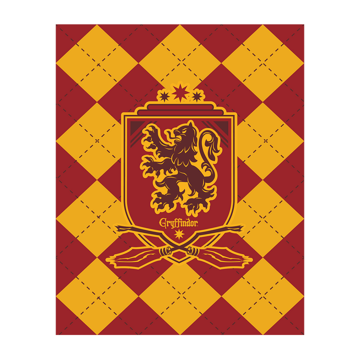 HARRY POTTER Toile imprimée Gryffindor Rouge et jaune