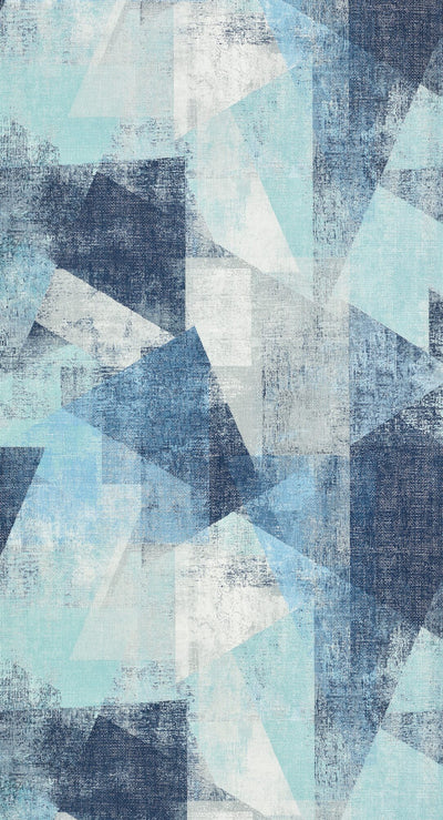 Papier peint intissé Benson Bleu jeans