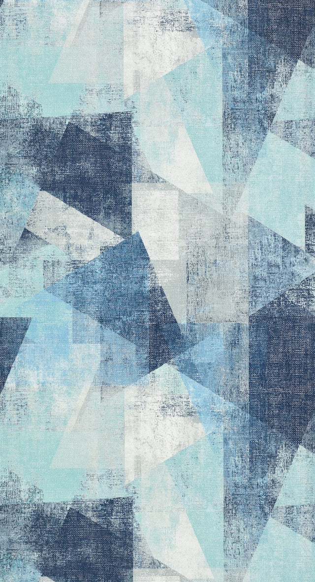 Papier peint intissé BENSON coloris bleu jeans