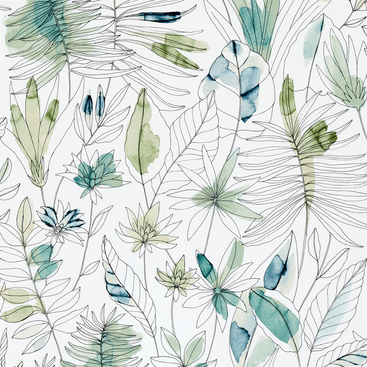 Papier peint intissé Flavigny Céladon