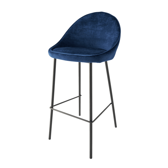 4MURS Tabouret de bar CAITLYNE coloris bleu
