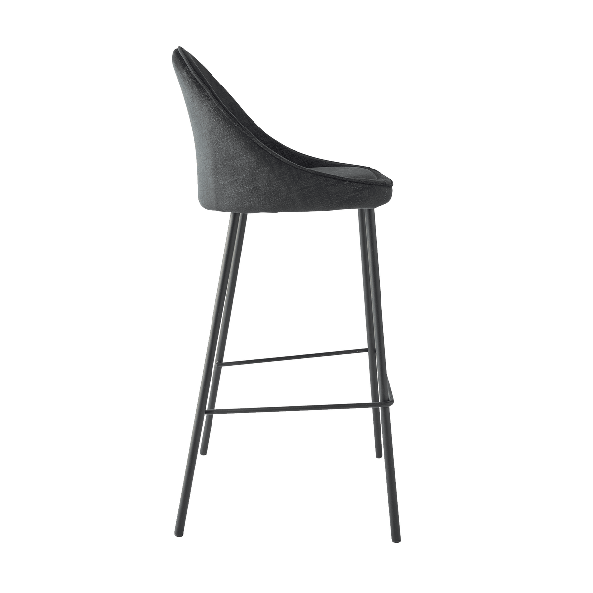 4MURS Tabouret de bar Caitlyne Noir 1 place