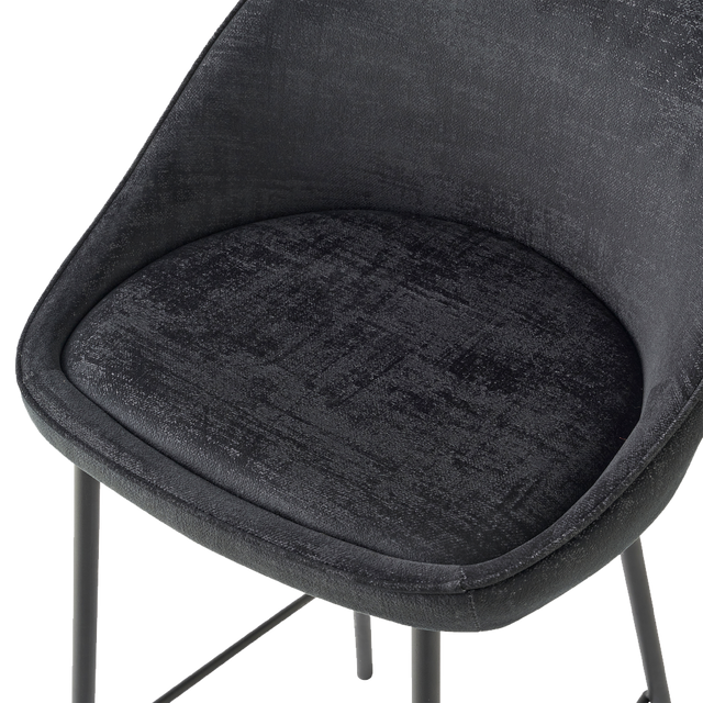 4MURS Tabouret de bar CAITLYNE coloris noir