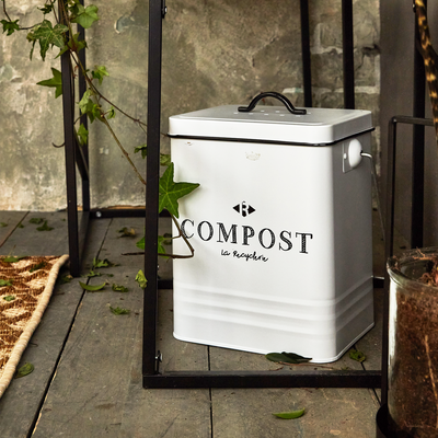 Boîte Bac pour compost Blanc 5L