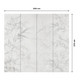 4MURS Papier peint panoramique XL Bamboo xl Gris perle Mat