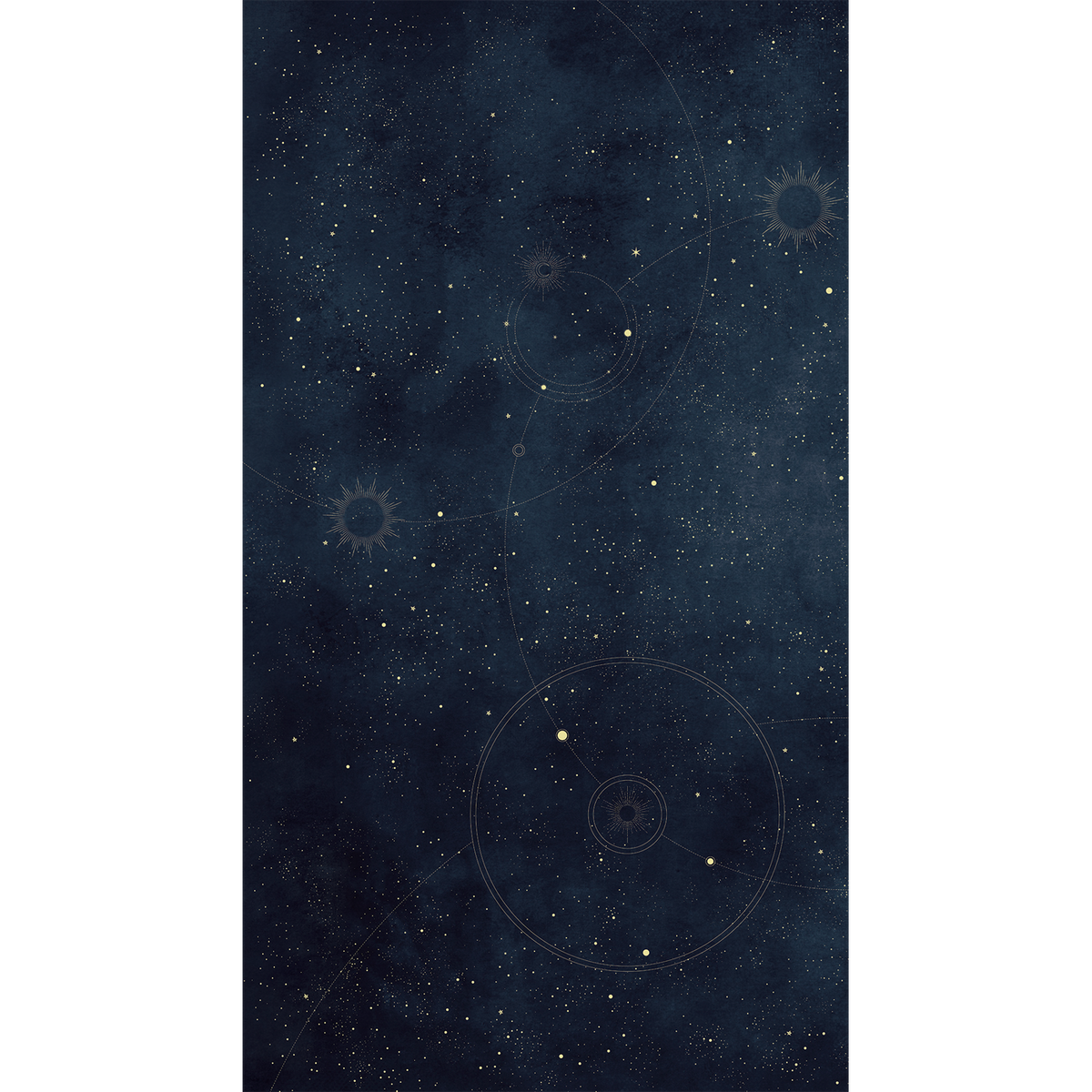 4MURS Papier peint panoramique L Astral small Bleu nuit Mat