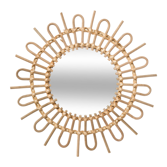 Miroir en rotin SOLIS