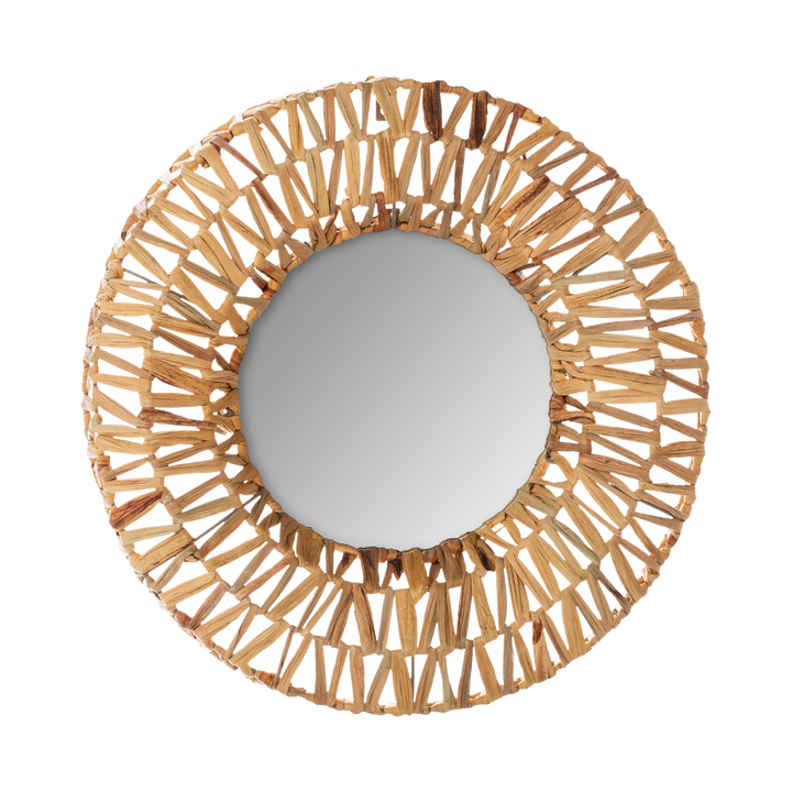 Miroir en rotin Elegia Brun