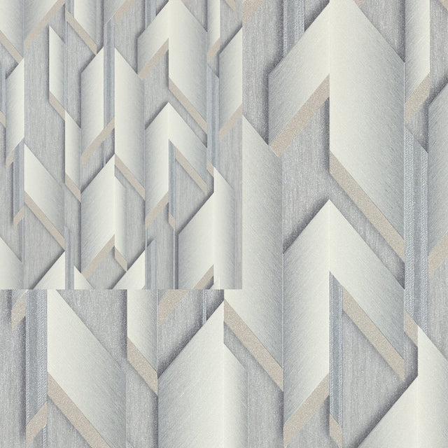 Papier peint intissé NIKOLAI coloris gris perle