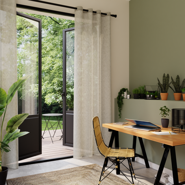 4MURS Voilage DIRITTO coloris sauge 140 x 240 cm