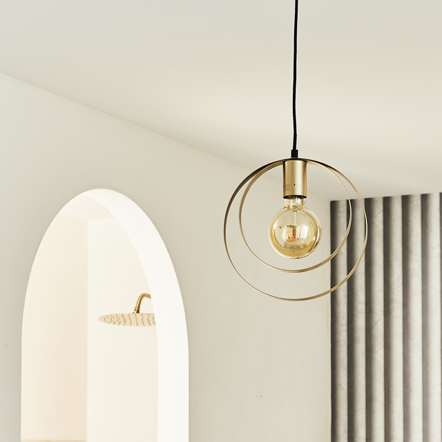 Suspension SATURNE coloris or 25,5 x 25,5 cm