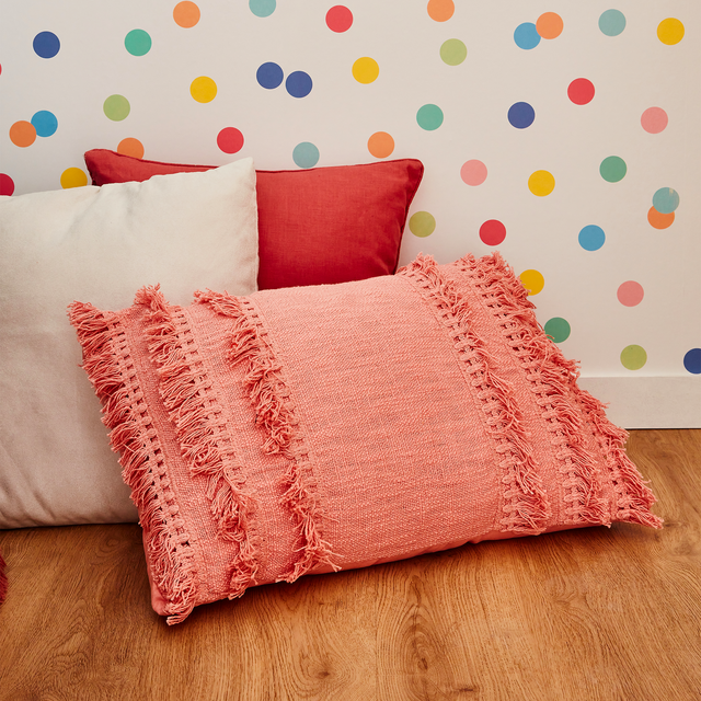 Coussin LARA coloris rose 40 x 60 cm