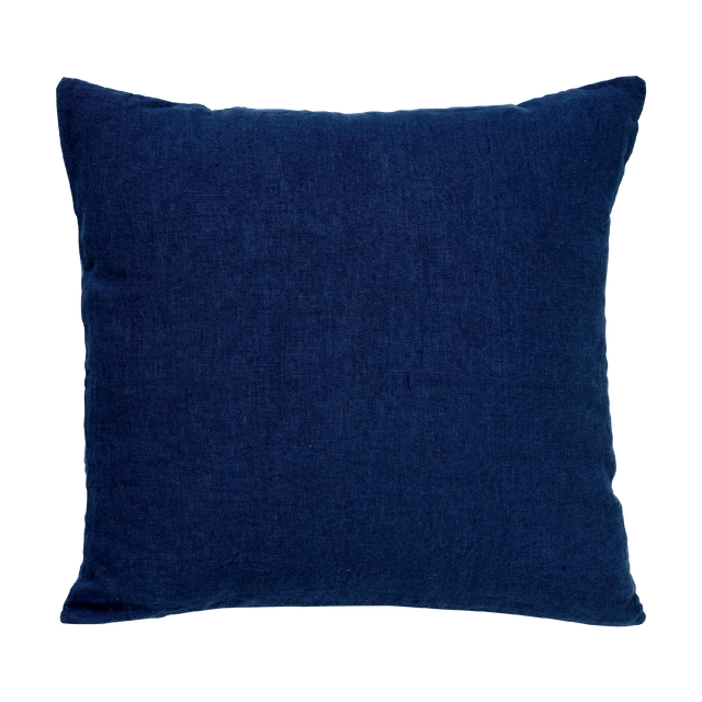 Coussin LINHA coloris bleu indigo 45 x 45 cm