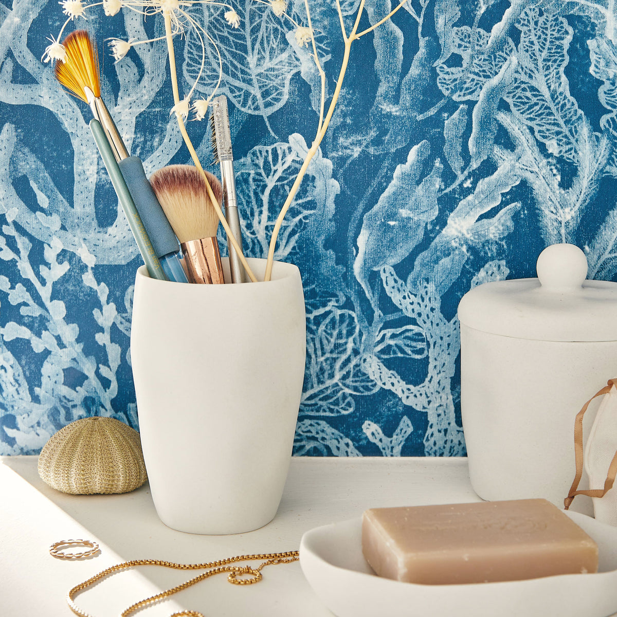 Pot à brosses à dents Bogor Blanc