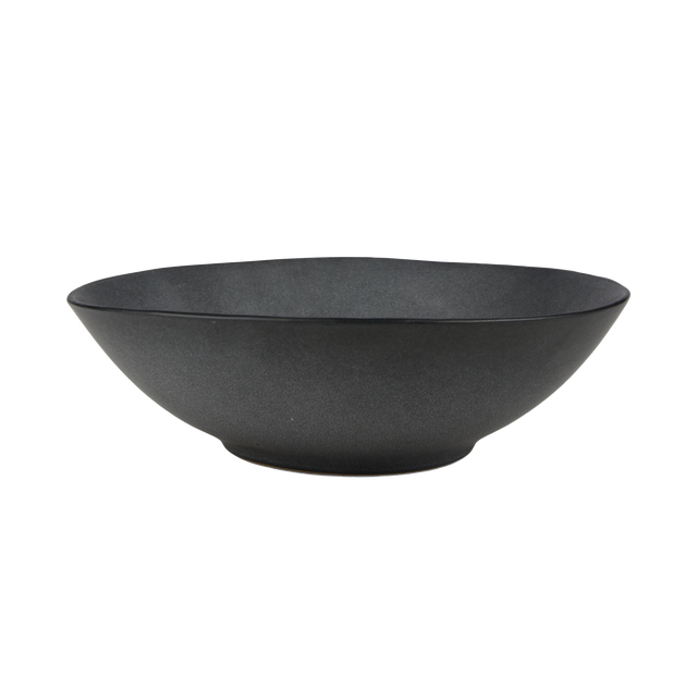 Assiette creuse HEDVIG GRA coloris gris anthracite
