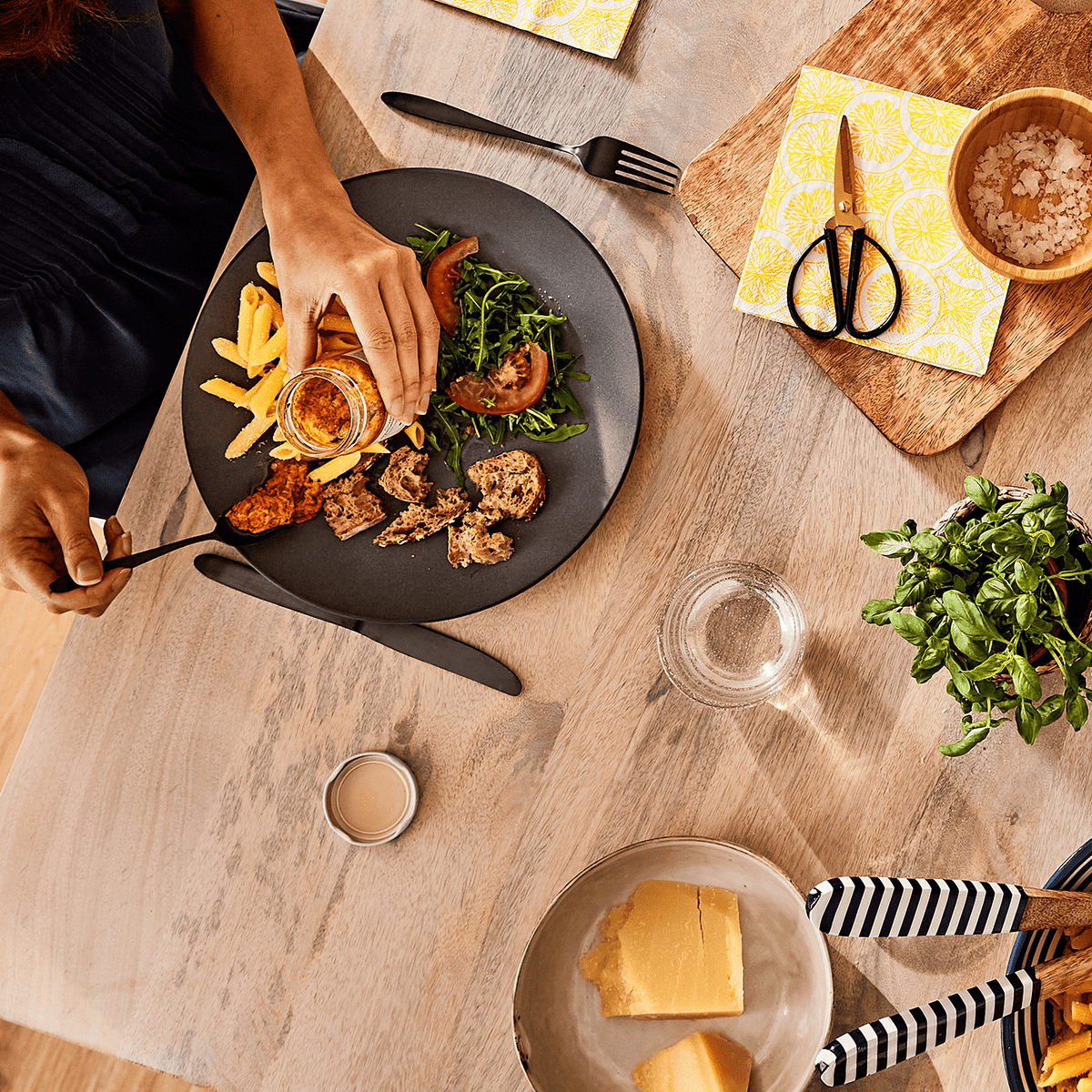 Assiette Hedvig gra Gris anthracite