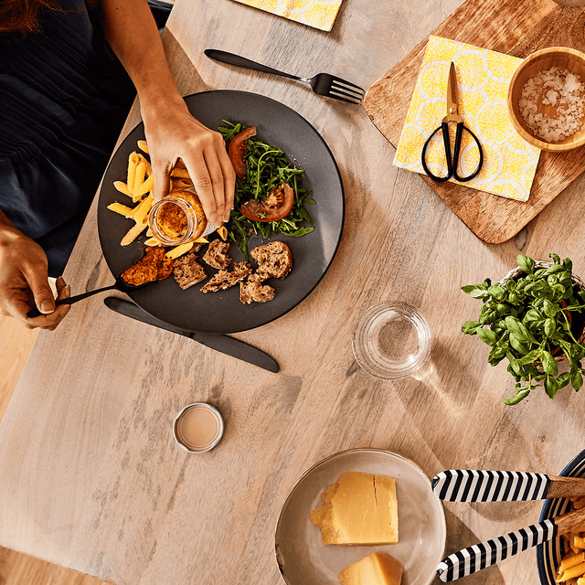 Assiette HEDVIG GRA coloris gris anthracite