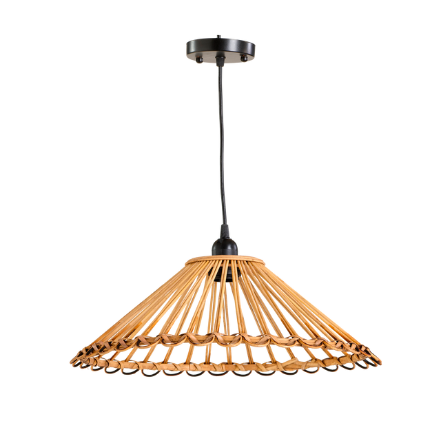 Suspension MANILLE coloris bois 15,5 x 44 cm