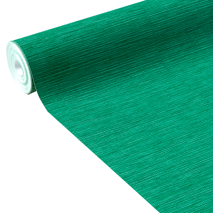 Papier peint intissé Curaçao Vert émeraude Paille orientale