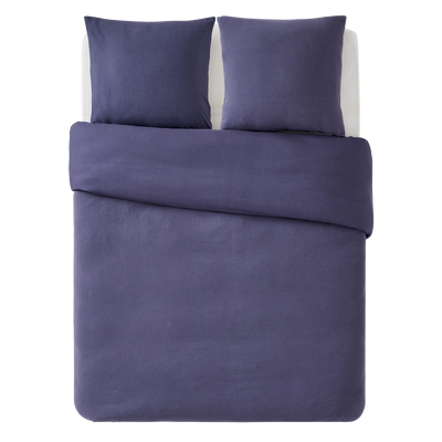 Parure de lit en gaze de coton Anokias Bleu marine