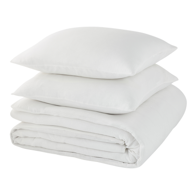 Parure de lit en gaze de coton Anokias Blanc