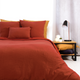 Parure de lit en gaze de coton Anokias Ocre