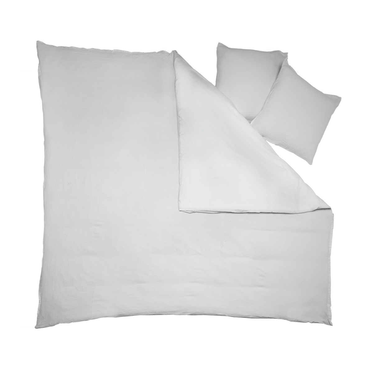 Parure de lit en gaze de coton Anokias Gris perle