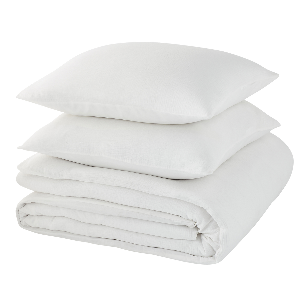 Parure de lit en gaze de coton Anokias Blanc