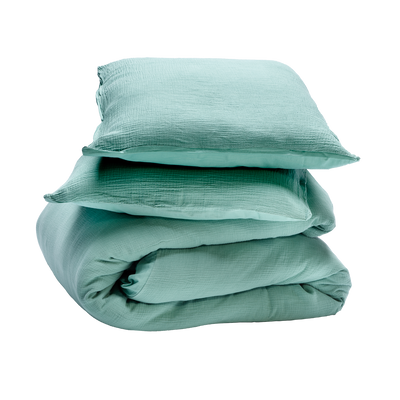 Parure de lit en gaze de coton Anokias Amande